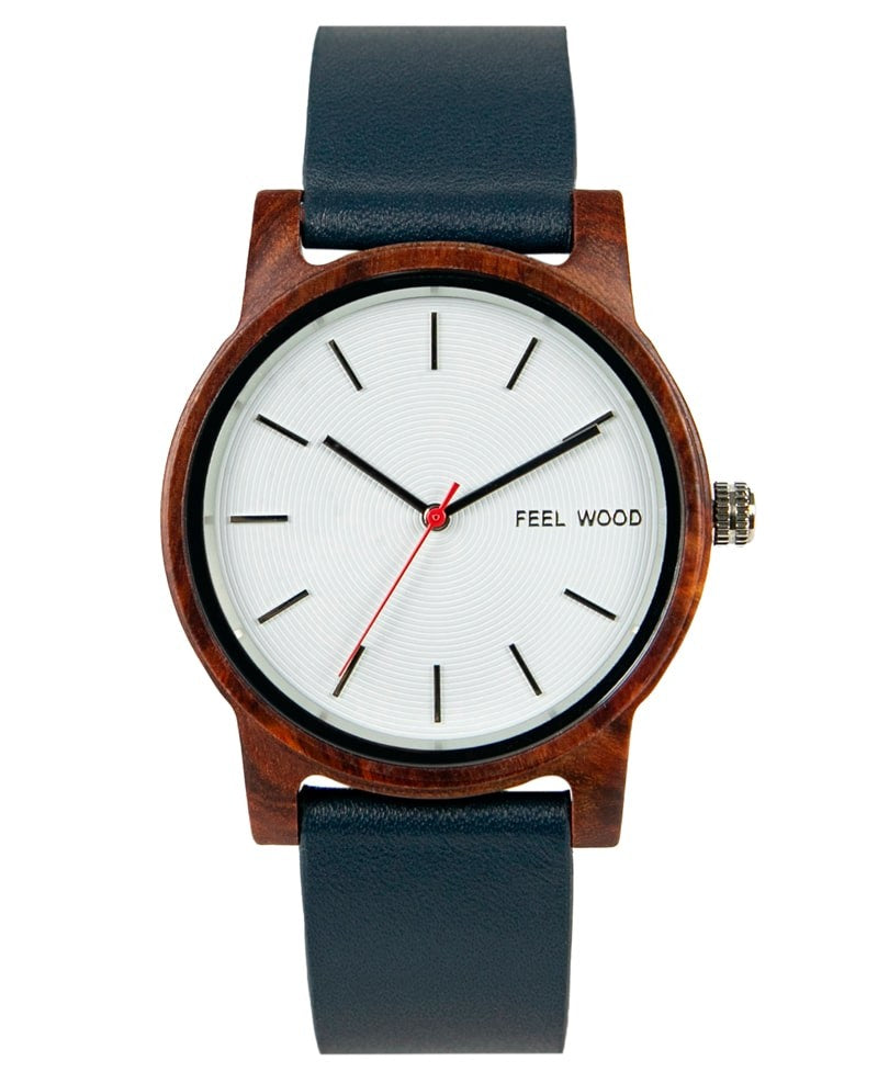 Reloj de madera White Sonder BlueBerry 40 mm